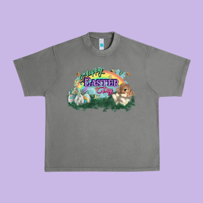 Happy Easter Day Rainbow Urban Heavy Tee Designed By Howdyjamesfarm
