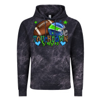 Cloud Black Touchdown season American football green and blue Vintage Hoodie - HowdyJamesFarm