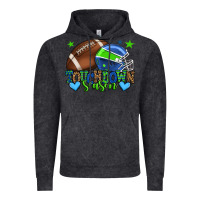 Vintage Black Touchdown season American football green and blue Vintage Hoodie - HowdyJamesFarm