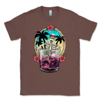 Chestnut summer skeleton cocktail Classic Tee - NancyCooperArtShop