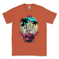 Copper summer skeleton cocktail Classic Tee - NancyCooperArtShop