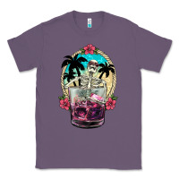 Lavender summer skeleton cocktail Classic Tee - NancyCooperArtShop