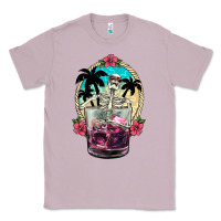 Lilac summer skeleton cocktail Classic Tee - NancyCooperArtShop