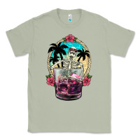 Matcha summer skeleton cocktail Classic Tee - NancyCooperArtShop