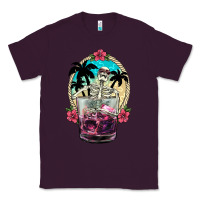 Plum summer skeleton cocktail Classic Tee - NancyCooperArtShop