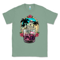 Sage summer skeleton cocktail Classic Tee - NancyCooperArtShop