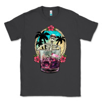 Smoke summer skeleton cocktail Classic Tee - NancyCooperArtShop