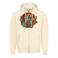 Sandshell Fall Vibes Zipper Hoodie - CowhideDigitalArt