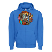 True Royal Fall Vibes Zipper Hoodie - CowhideDigitalArt