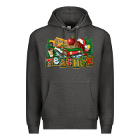 Charcoal Heather Christmas Teacher Premium Hoodie - FaDigitalArtStudio