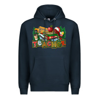 Navy Christmas Teacher Premium Hoodie - FaDigitalArtStudio