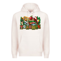 Pale Pink Christmas Teacher Premium Hoodie - FaDigitalArtStudio