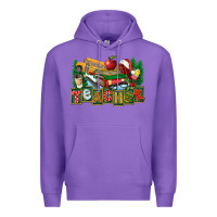 Purple Christmas Teacher Premium Hoodie - FaDigitalArtStudio