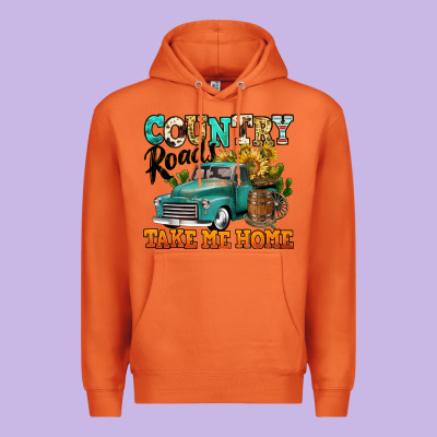 Country Roads Take Me Home Vintage Truck Premium Hoodie Designed By Jasminsmagicworld