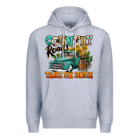 Heather Grey country roads take me home vintage truck Premium Hoodie - Jasminsmagicworld
