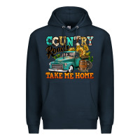 Navy country roads take me home vintage truck Premium Hoodie - Jasminsmagicworld