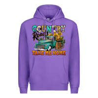 Purple country roads take me home vintage truck Premium Hoodie - Jasminsmagicworld