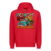 Red country roads take me home vintage truck Premium Hoodie - Jasminsmagicworld