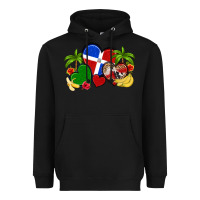 Dominican Republic Hearts Heavyweight Hoodie | Teevron