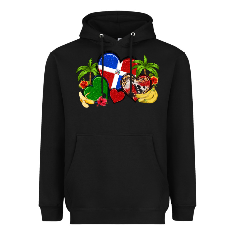 Dominican Republic Hearts Heavyweight Hoodie by Artiststas | Teevron