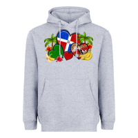 Heather Grey dominican republic hearts Heavyweight Hoodie - Artiststas