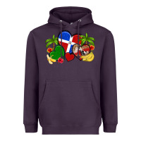 Plum dominican republic hearts Heavyweight Hoodie - Artiststas