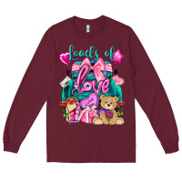 Burgundy Loads of love truck Valentine's Day Long Sleeve Tee - HowdyJamesFarm