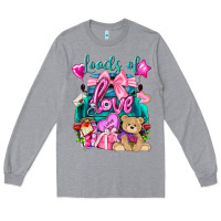 Heather Grey Loads of love truck Valentine's Day Long Sleeve Tee - HowdyJamesFarm