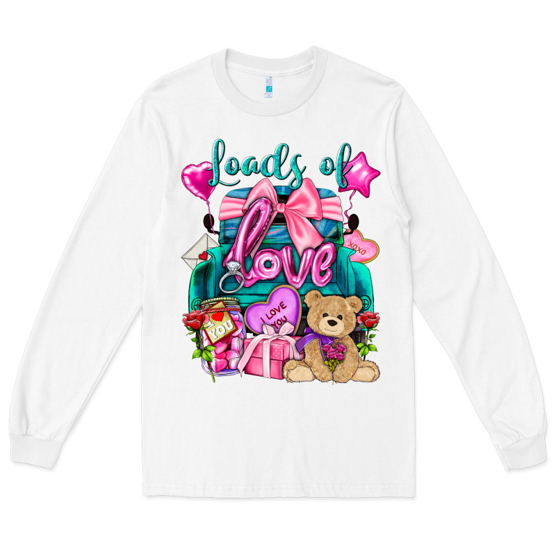 Loads Of Love Truck Valentine's Day Long Sleeve Tee by HowdyJamesFarm | Teevron