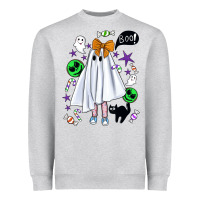 Cute Ghost Halloween Heavyweight Sweatshirt | Teevron