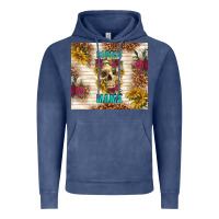 Vintage Denim badass mama with flowers Vintage Hoodie - TumblerDesignByShophia