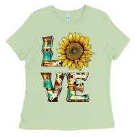 Matcha western love with sunflower Ladies Tee - Artiststas