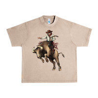 French Oak Cowboy bull rodeo Urban Heavy Tee - HowdyJamesFarm