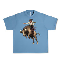 Pebble Blue Cowboy bull rodeo Urban Heavy Tee - HowdyJamesFarm