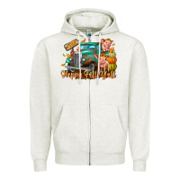 Oatmeal Heather Farm Happy Fall Y'all Zipper Hoodie - CowhideDigitalArt