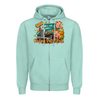 Seafoam Farm Happy Fall Y'all Zipper Hoodie - CowhideDigitalArt
