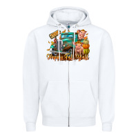White Farm Happy Fall Y'all Zipper Hoodie - CowhideDigitalArt