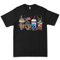 Black 4th of july skeleton coffee cups Premium Tee - Jasminsmagicworld