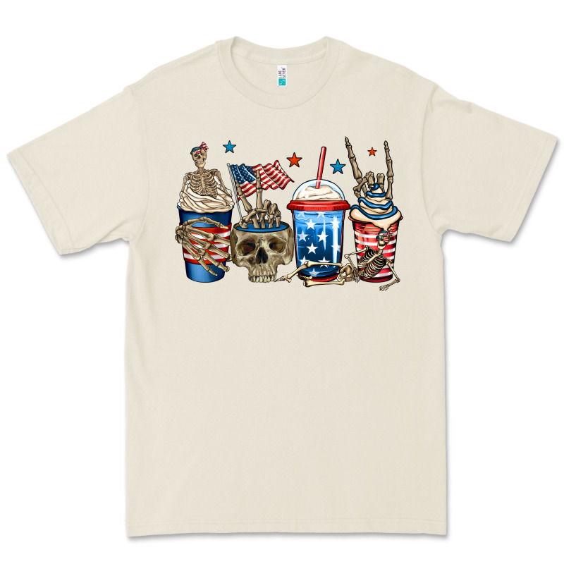 4th Of July Skeleton Coffee Cups Premium Tee by Jasminsmagicworld | Teevron