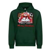 Forest Green merry christmas truck snowman Urban Hoodie - BarkalooDesign