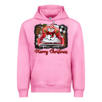 Fuchsia Pink merry christmas truck snowman Urban Hoodie - BarkalooDesign