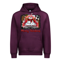 Mauve Wine merry christmas truck snowman Urban Hoodie - BarkalooDesign