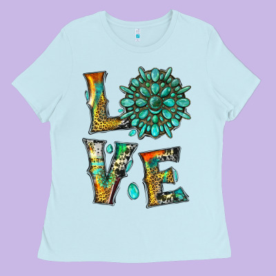 Love With Gemstone Ladies Tee Designed By Artiststas