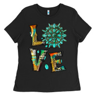 Black love with gemstone Ladies Tee - Artiststas