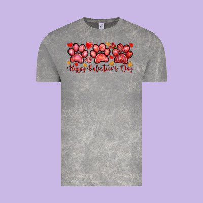 Happy Valentine's Day Paws Valentine's Day Vintage Tee Designed By Howdyjamesfarm