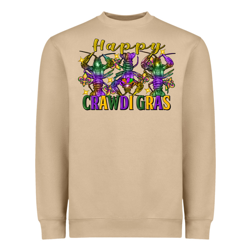 Happy Crawdi Gras Mardi Gras Crawfish Heavyweight Sweatshirt by FaDigitalArtStudio | Teevron
