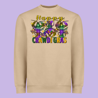 Happy Crawdi Gras Mardi Gras Crawfish Heavyweight Sweatshirt Designed By Fadigitalartstudio