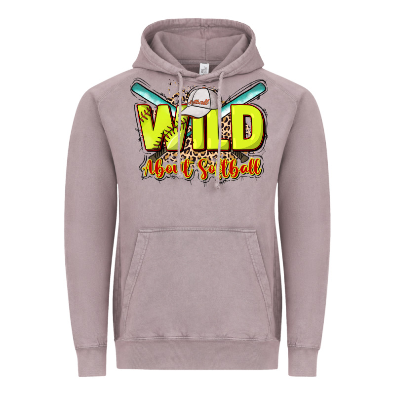 Wild About Softball Vintage Hoodie by HowdyJamesFarm | Teevron