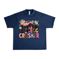 Navy Egg crusher Easter Day Urban Heavy Tee - HowdyJamesFarm