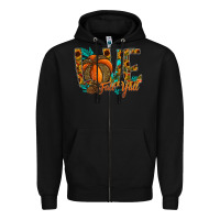 Black Love Fall Y'all Zipper Hoodie - CowhideDigitalArt